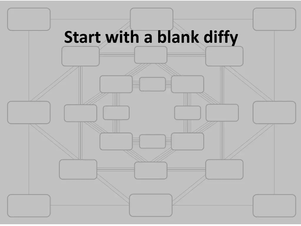 start with a blank diffy