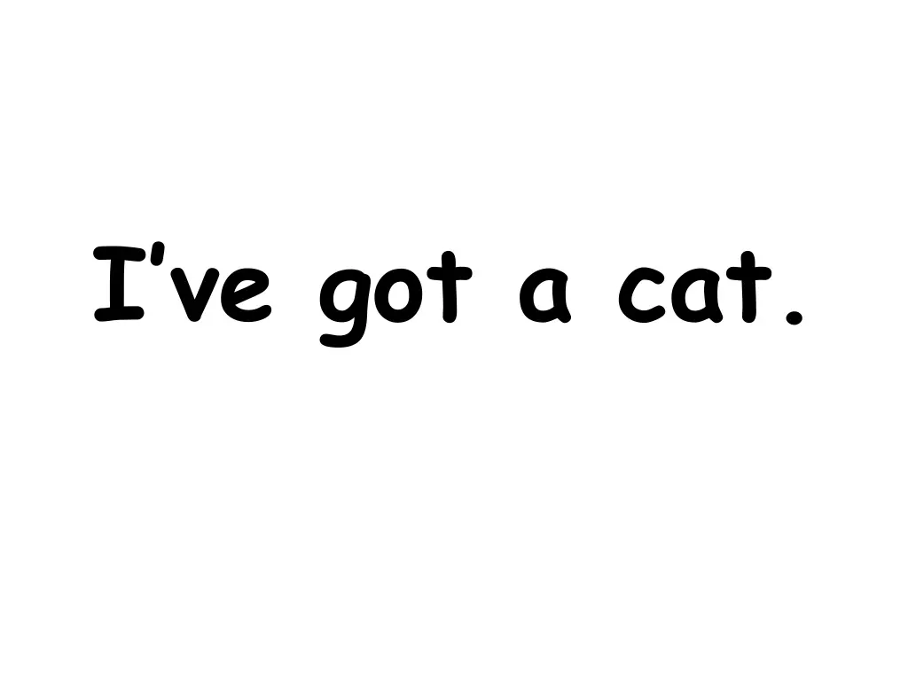 i ve got a cat