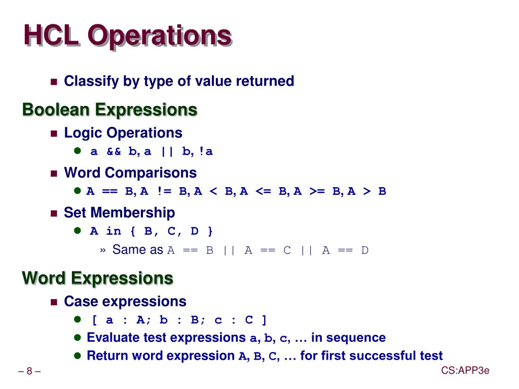 hcl operations