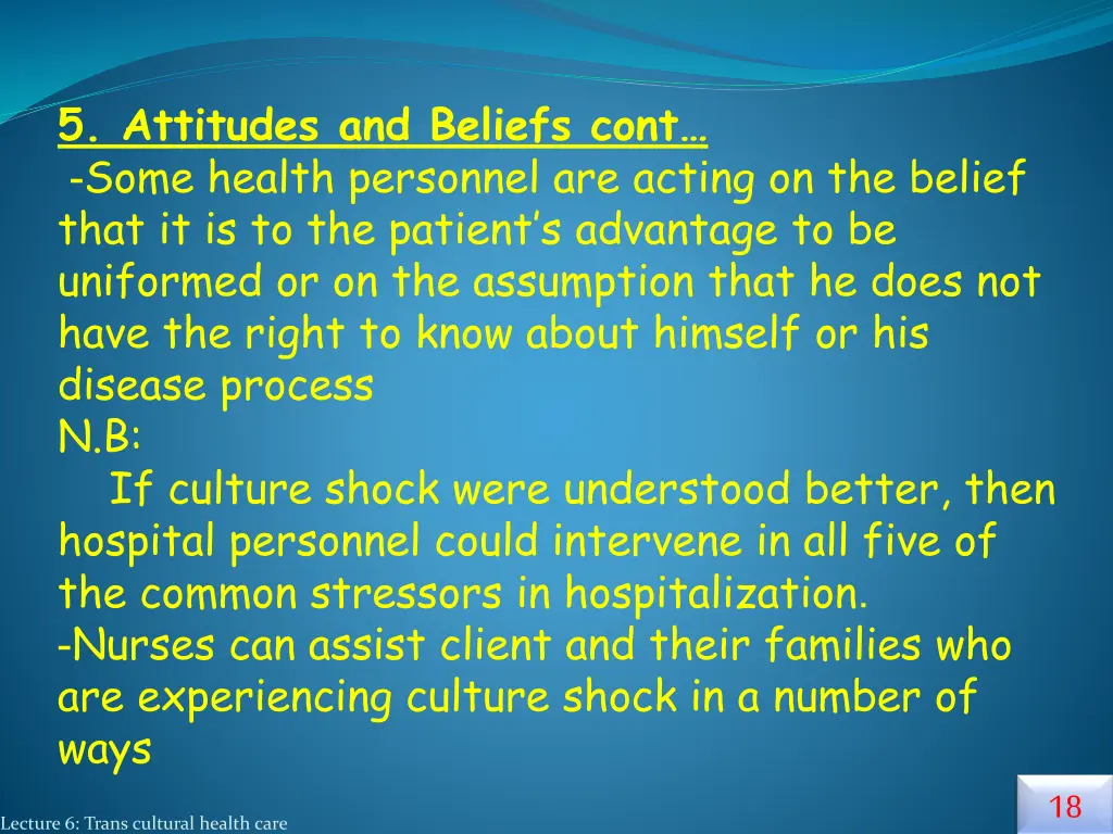 5 attitudes and beliefs cont some health