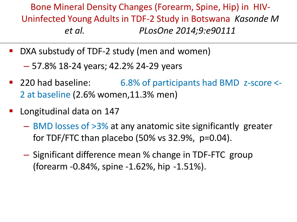 bone mineral density changes forearm spine