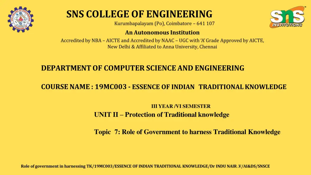 sns college of engineering kurumbapalayam