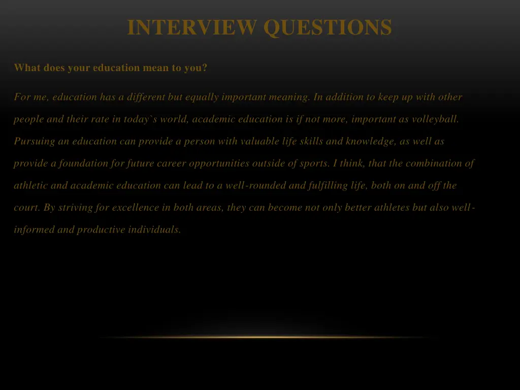 interview questions 1