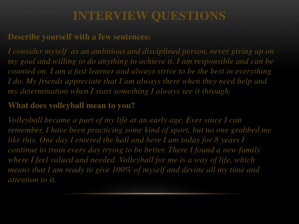 interview questions