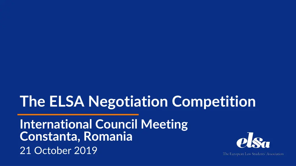 the elsa negotiation competition international