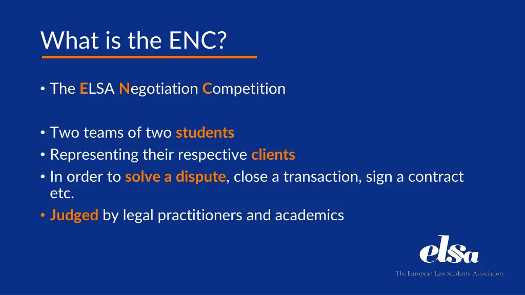 what is the enc