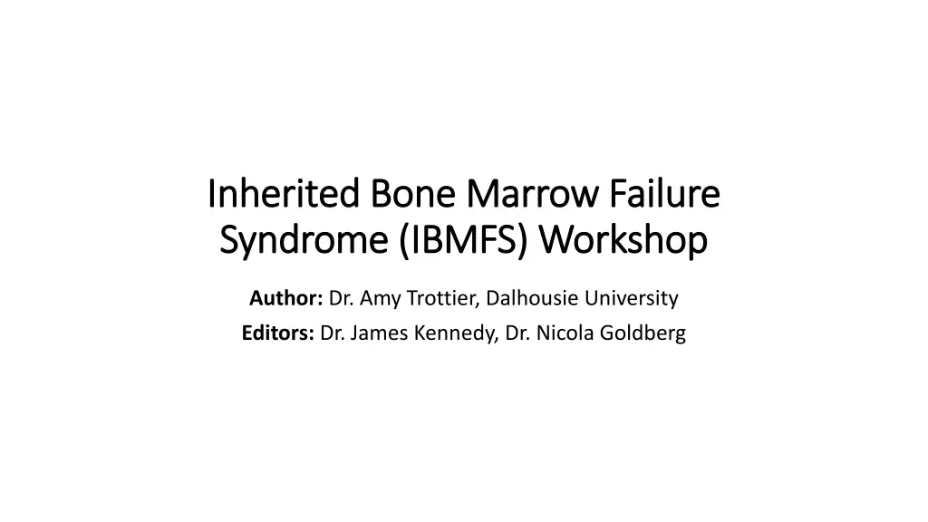 inherited bone marrow failure inherited bone