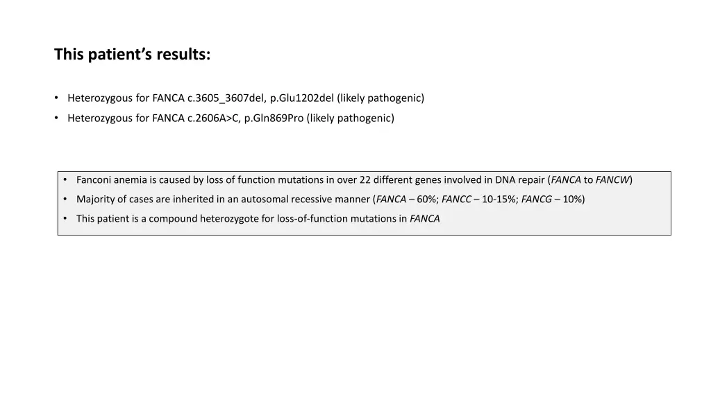 this patient s results