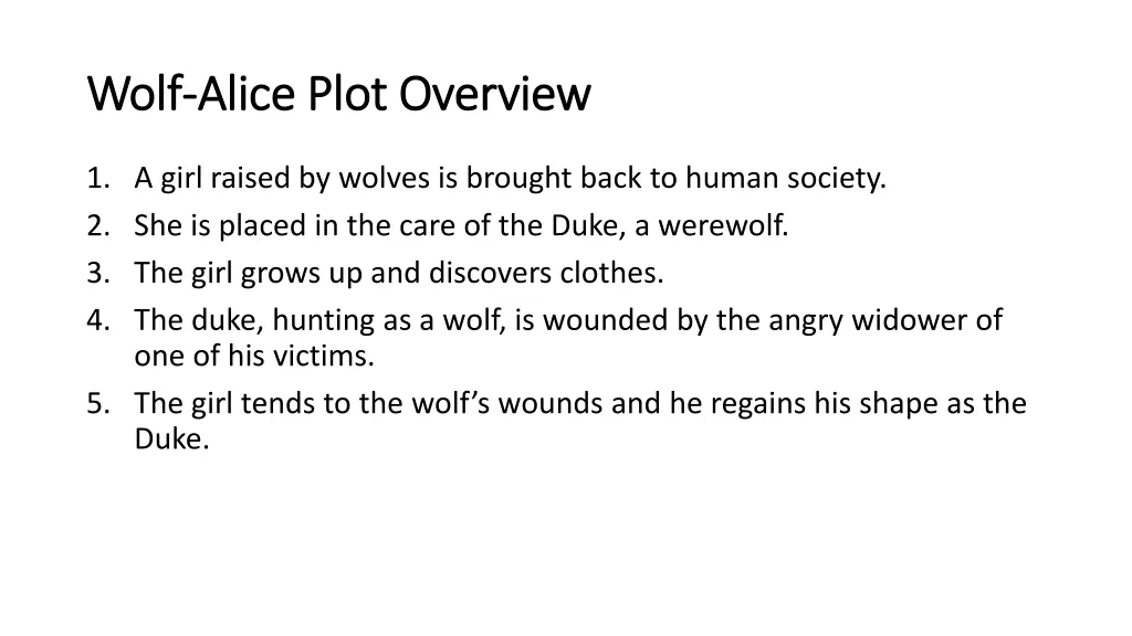 wolf wolf alice plot overview alice plot overview