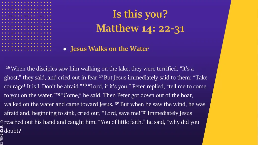is this you matthew 14 22 31 2