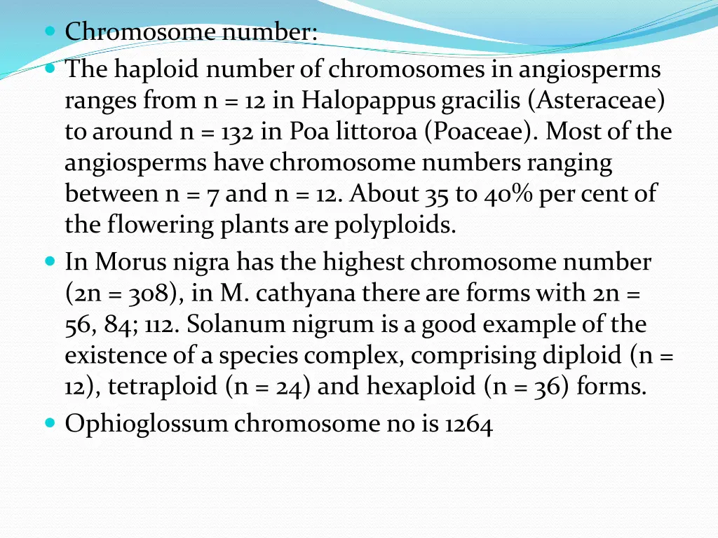 chromosome number the haploid number