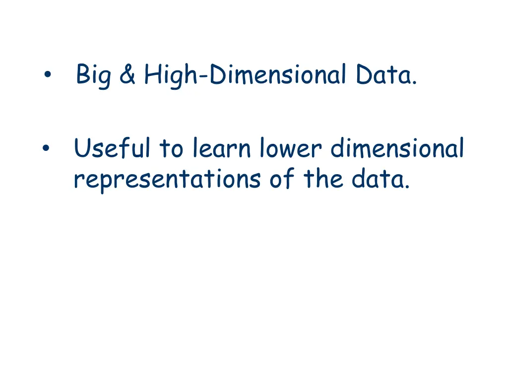 big high dimensional data 2