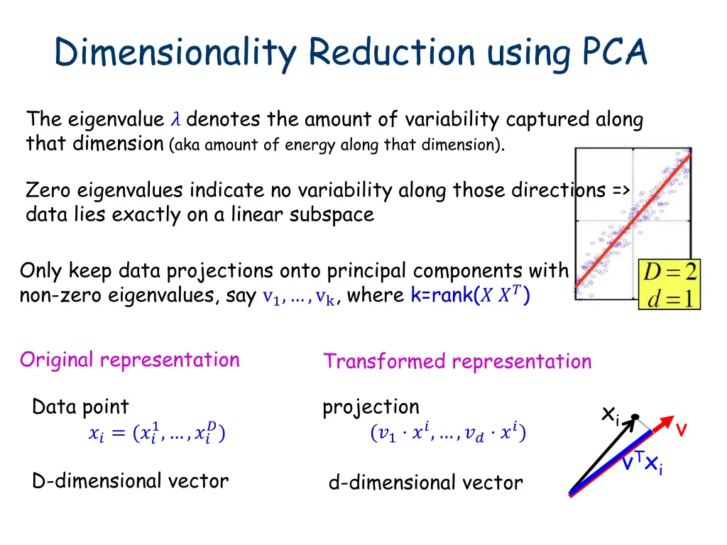 dimensionality reduction using pca