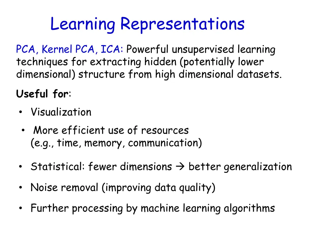 learning representations
