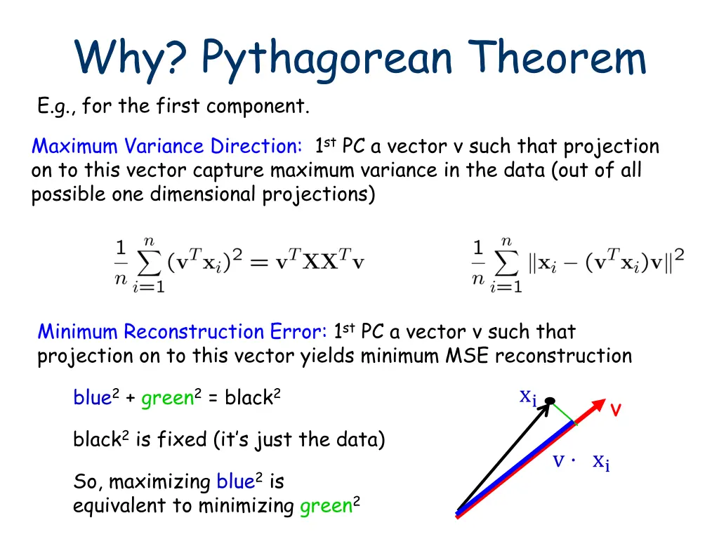 why pythagorean theorem e g for the first