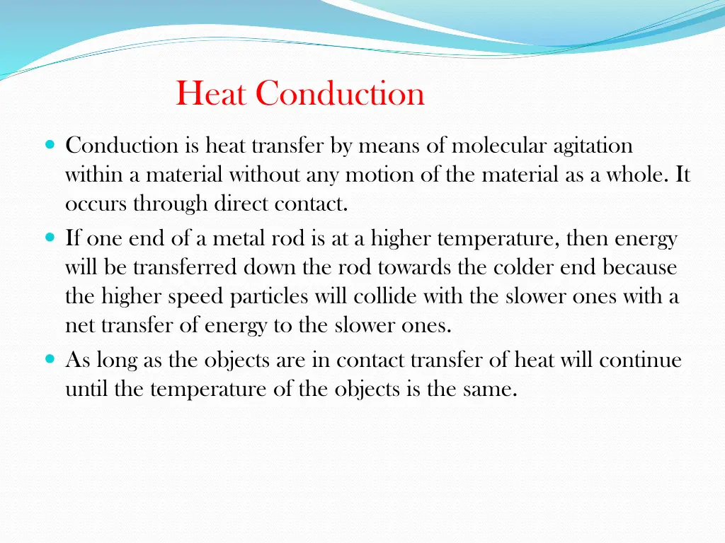 heat conduction