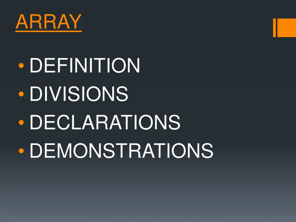 array