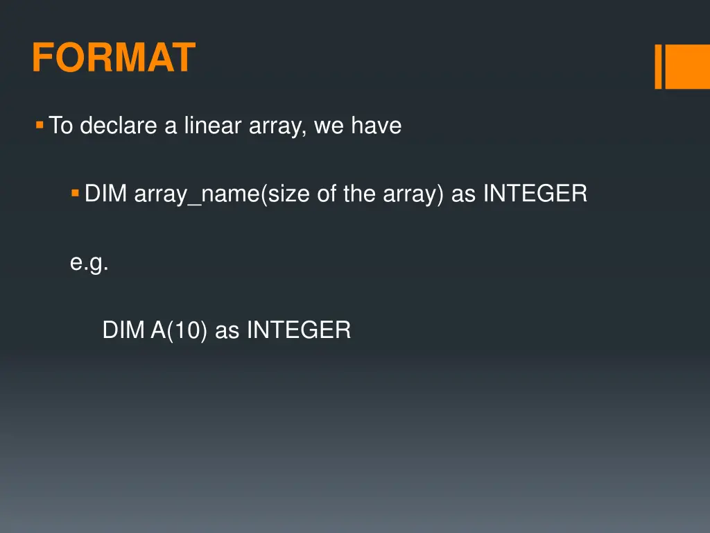 format