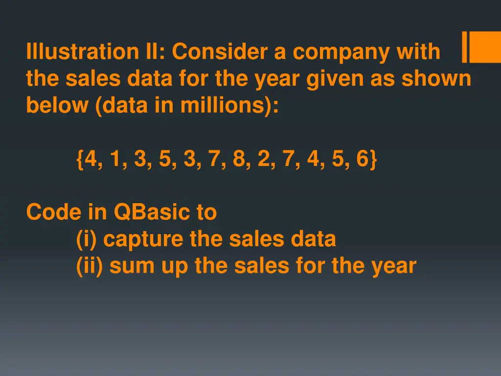 illustration ii consider a company with the sales