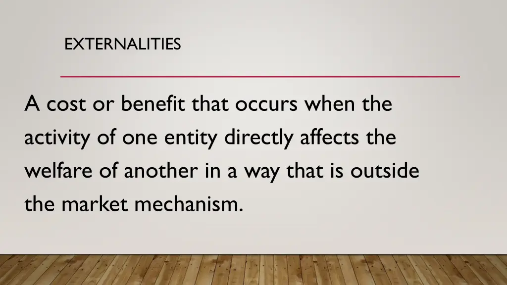 externalities