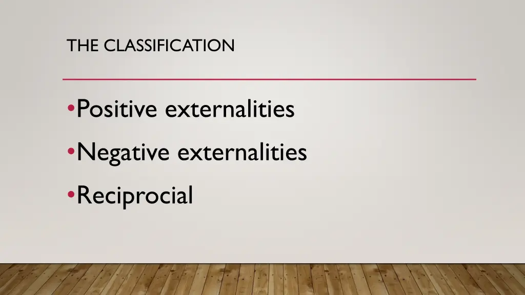 the classification