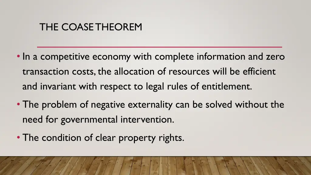 the coasetheorem