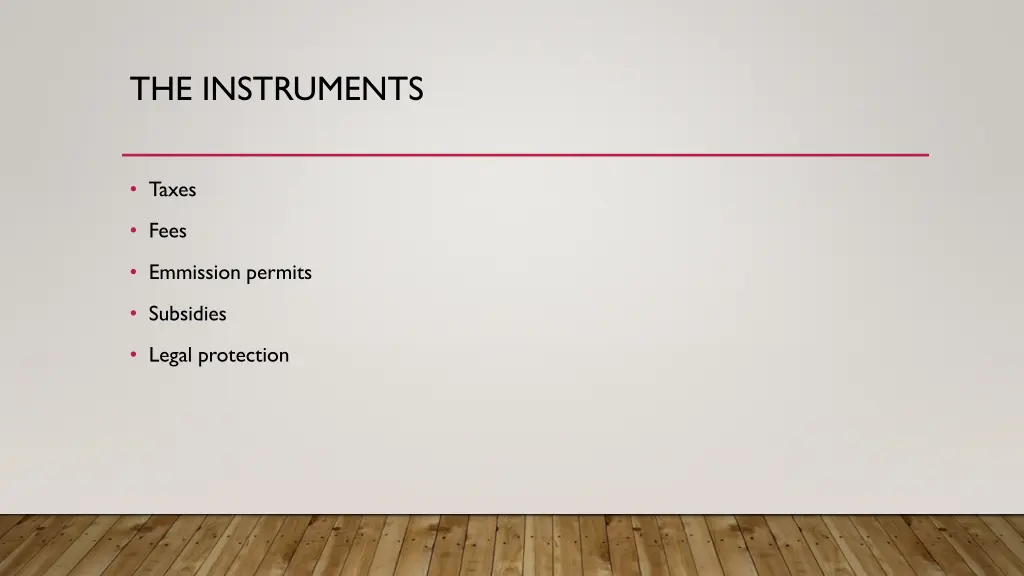 the instruments