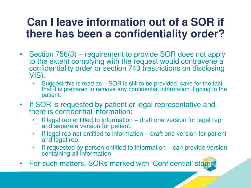 can i leave information out of a sor if there