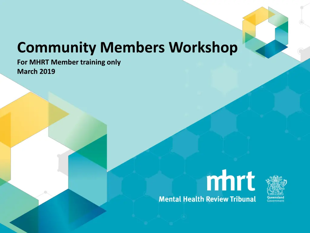 community members workshop for mhrt member