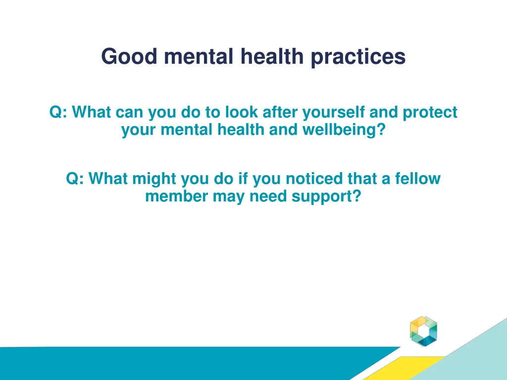 good mental health practices 2