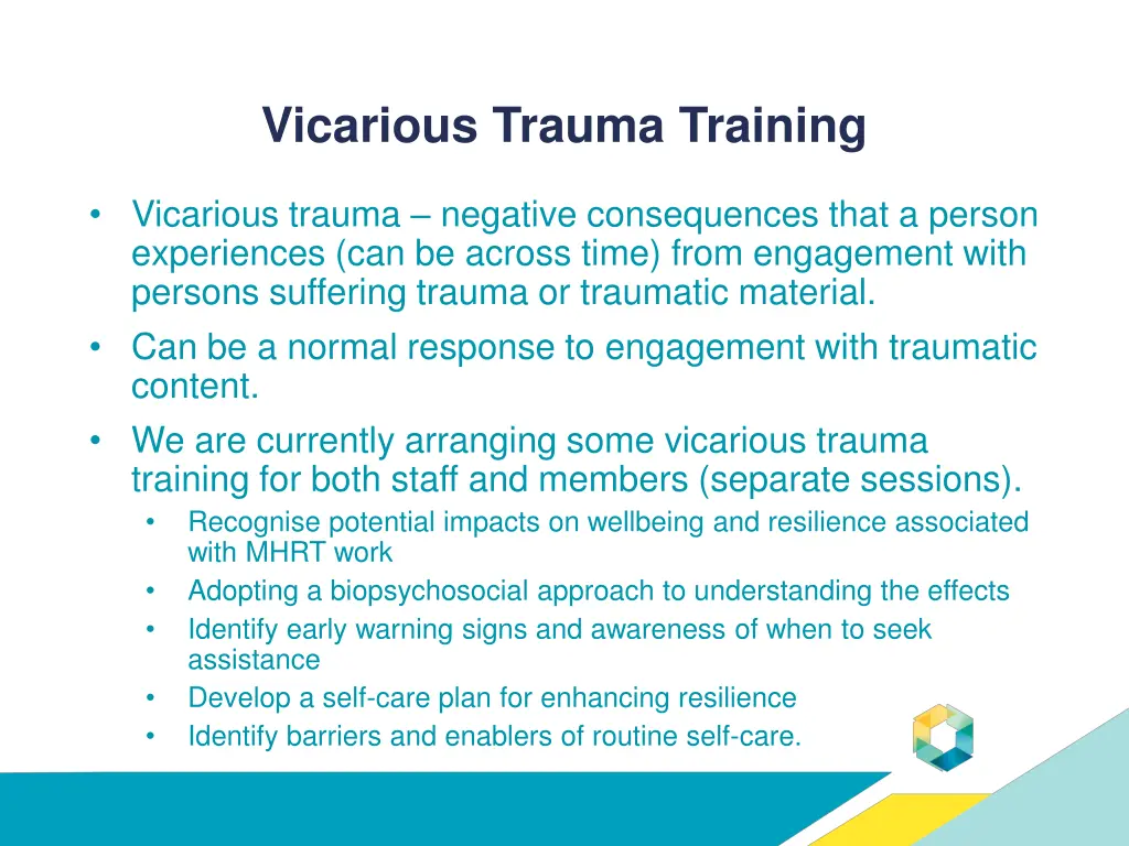vicarious trauma training