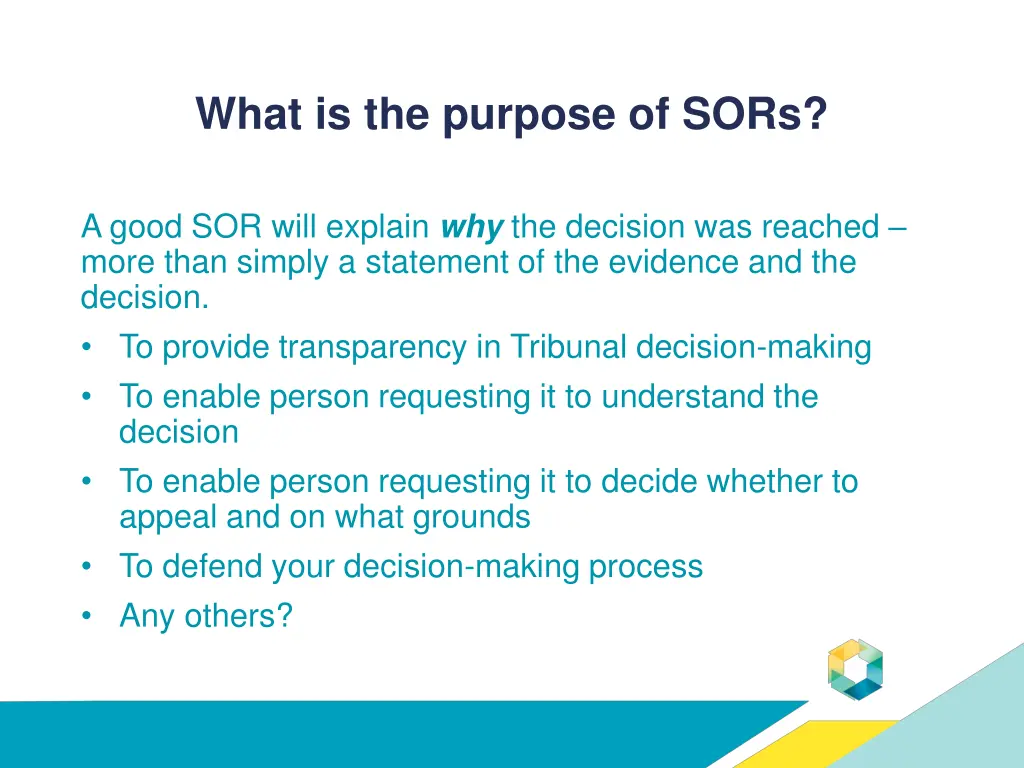 what is the purpose of sors