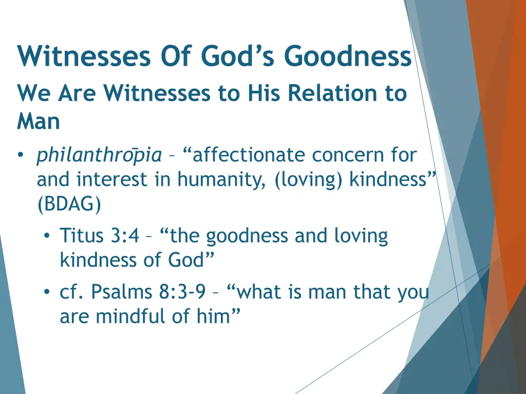 witnesses of god s goodness 1
