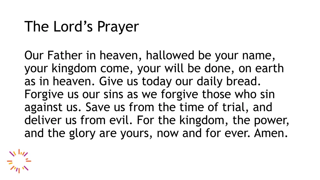 the lord s prayer