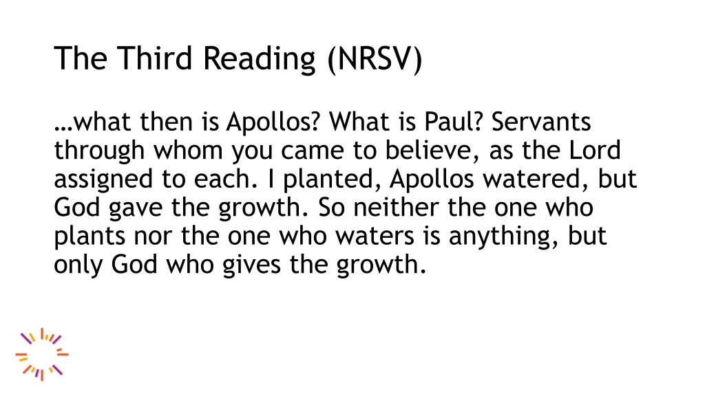 the third reading nrsv
