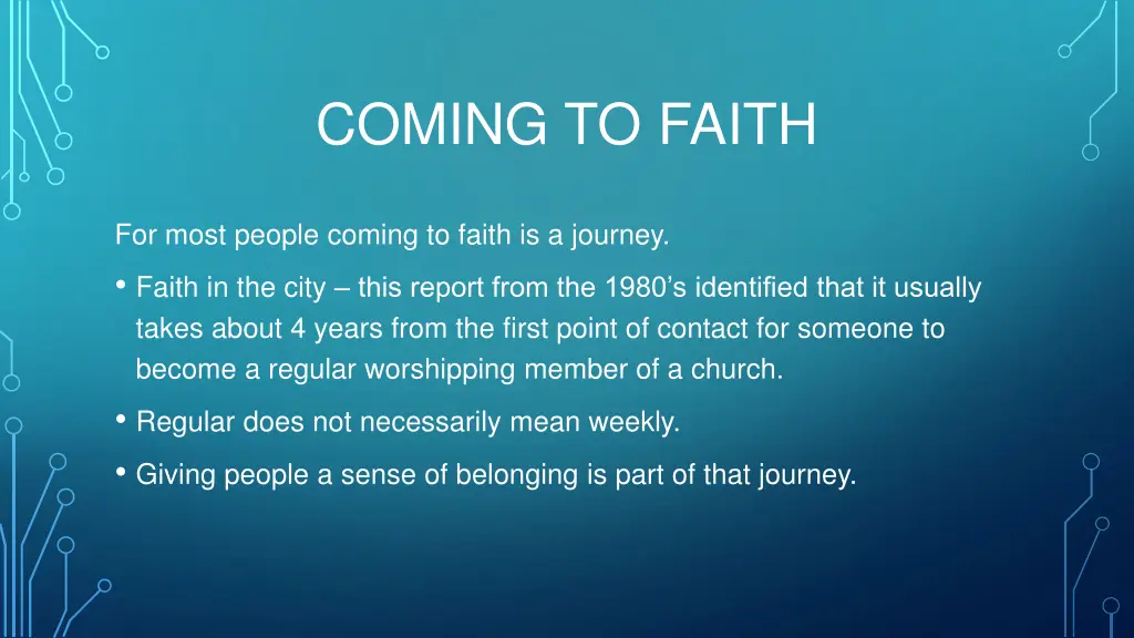 coming to faith
