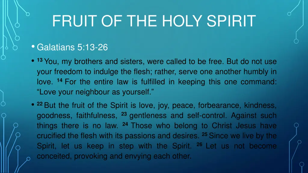 fruit of the holy spirit