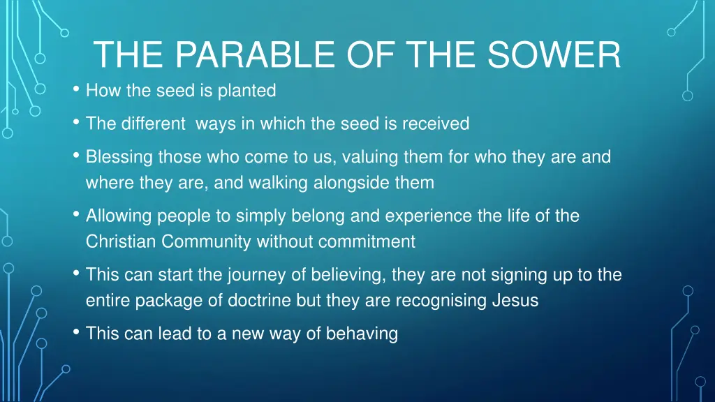 the parable of the sower how the seed is planted