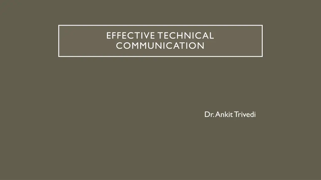 effective technical communication