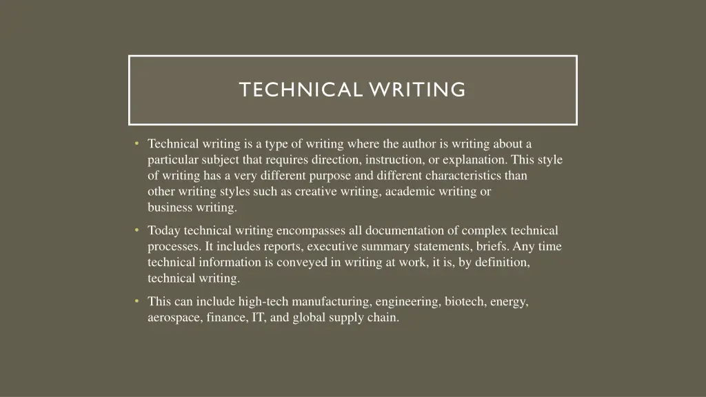 technical writing