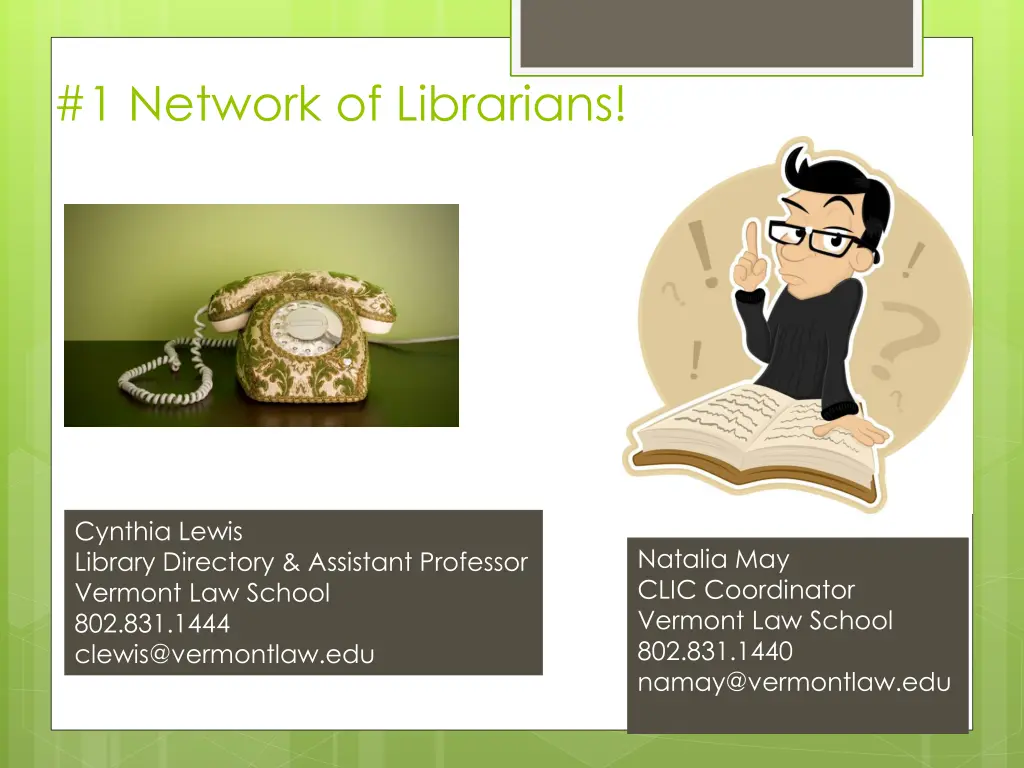 1 network of librarians