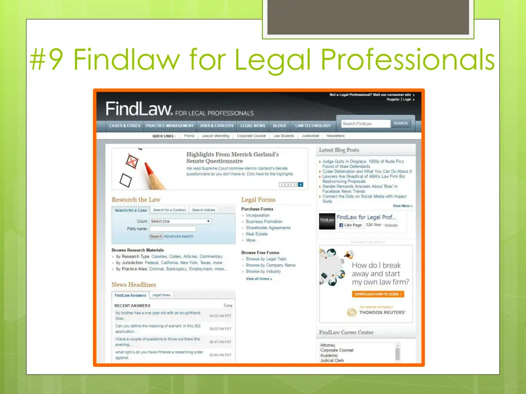 9 findlaw for legal professionals