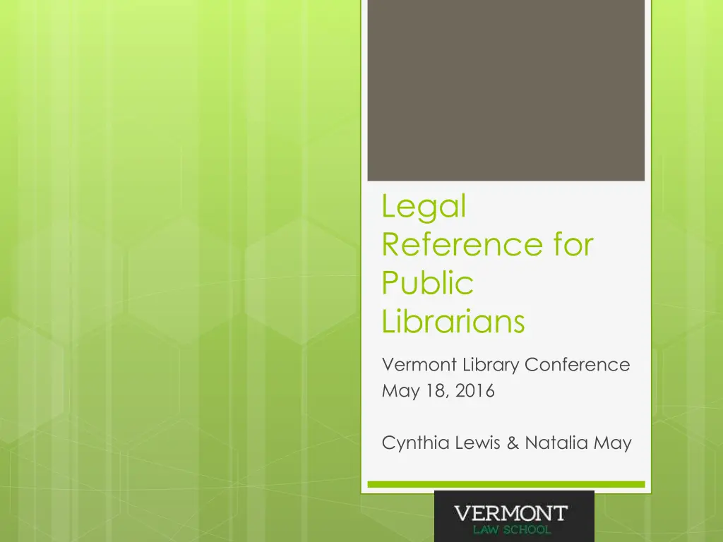 legal reference for public librarians