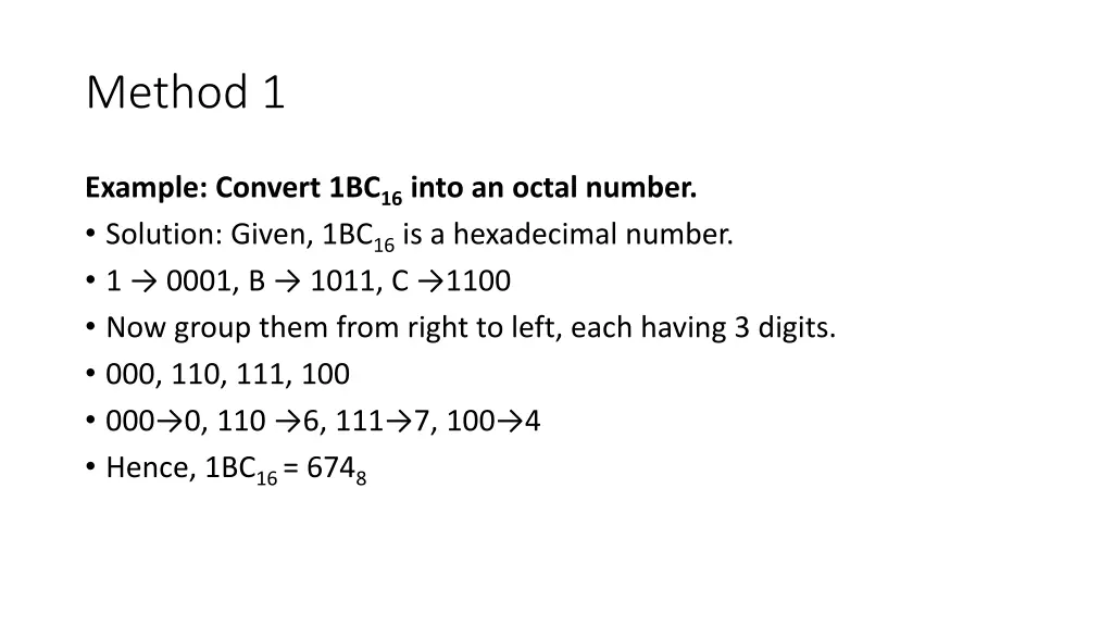 method 1