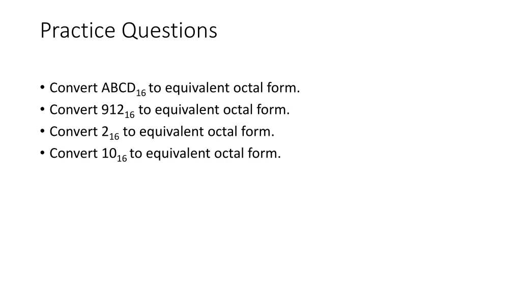 practice questions 1