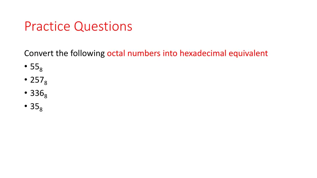 practice questions