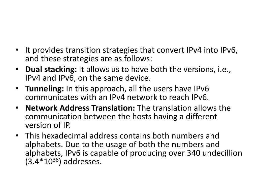 it provides transition strategies that convert