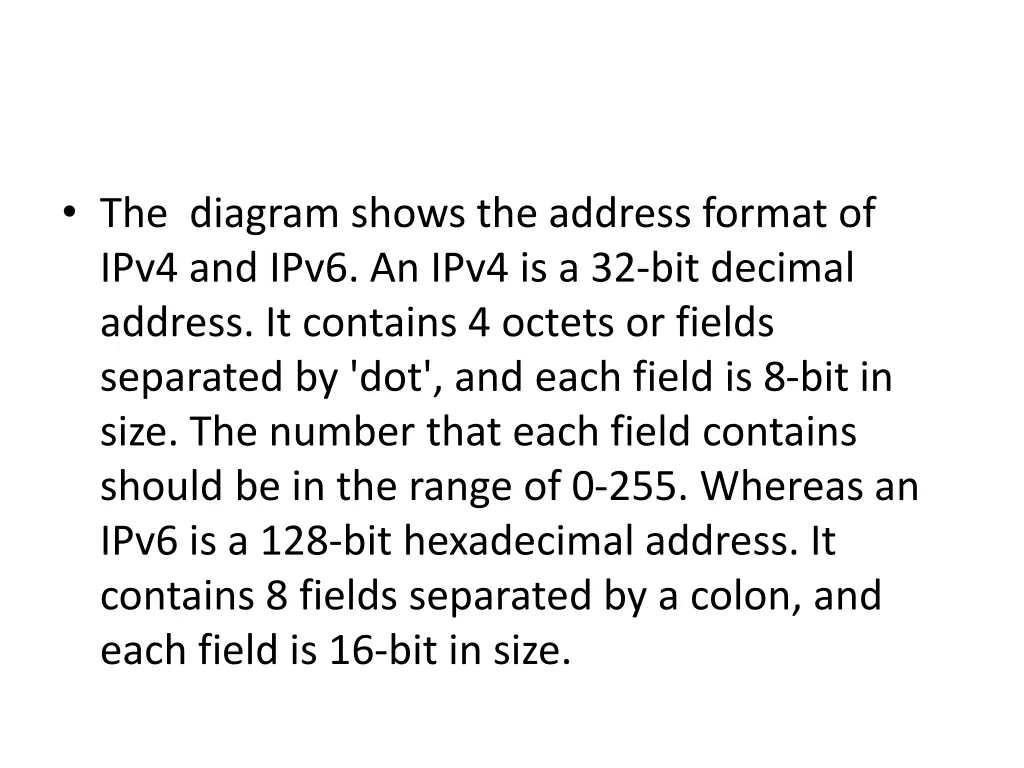 the diagram shows the address format of ipv4