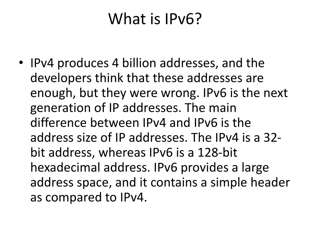what is ipv6 1