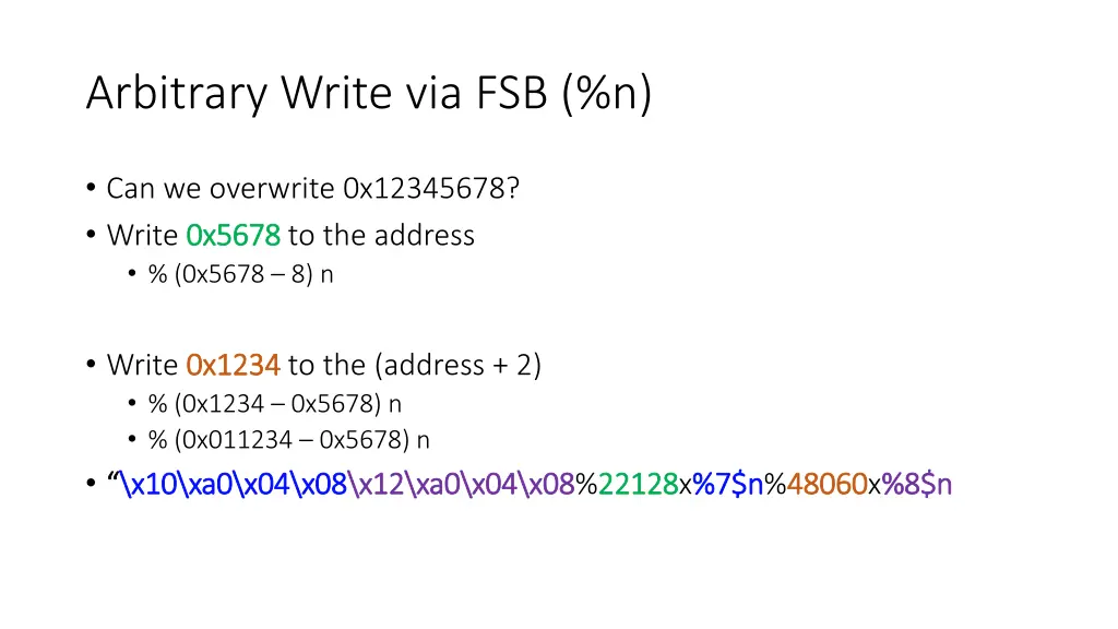 arbitrary write via fsb n 3